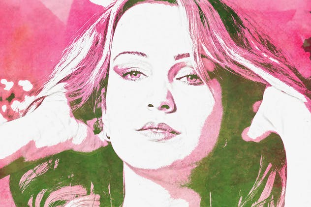 逼真的水彩艺术效果照片调色Photoshop动作 Watercolor Photoshop Actions插图(4)