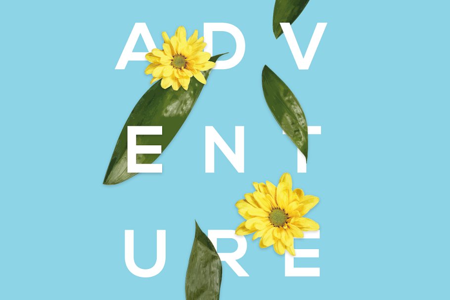 美丽花卉布局排版AI图层样式 FlowerType for Illustrator插图(4)