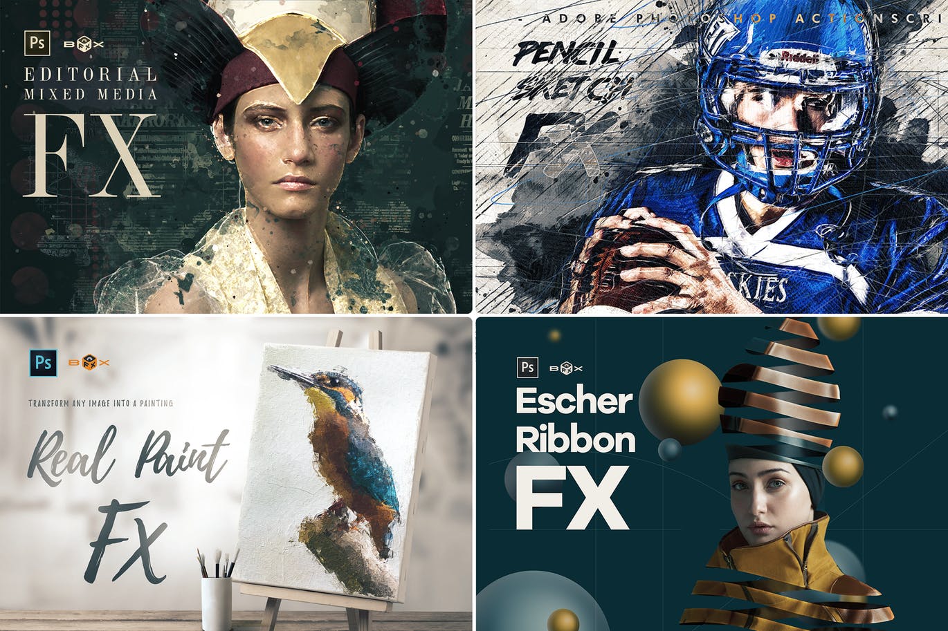 五款创意照片特效PS动作预设合集 Photoshop Plugins Bundle插图