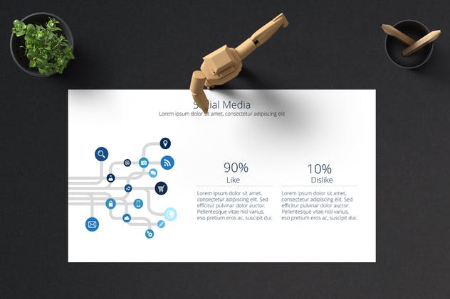 商业方案计划书PPT幻灯片模板 SAIKI Powerpoint Template插图(4)
