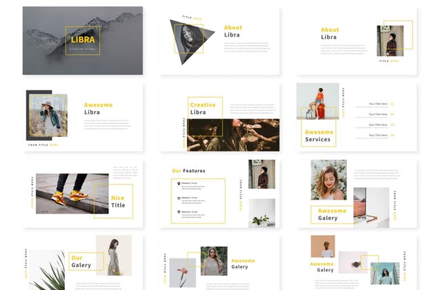 女性时尚主题Keynote演示文稿模板 Libra – Keynote Template插图(1)