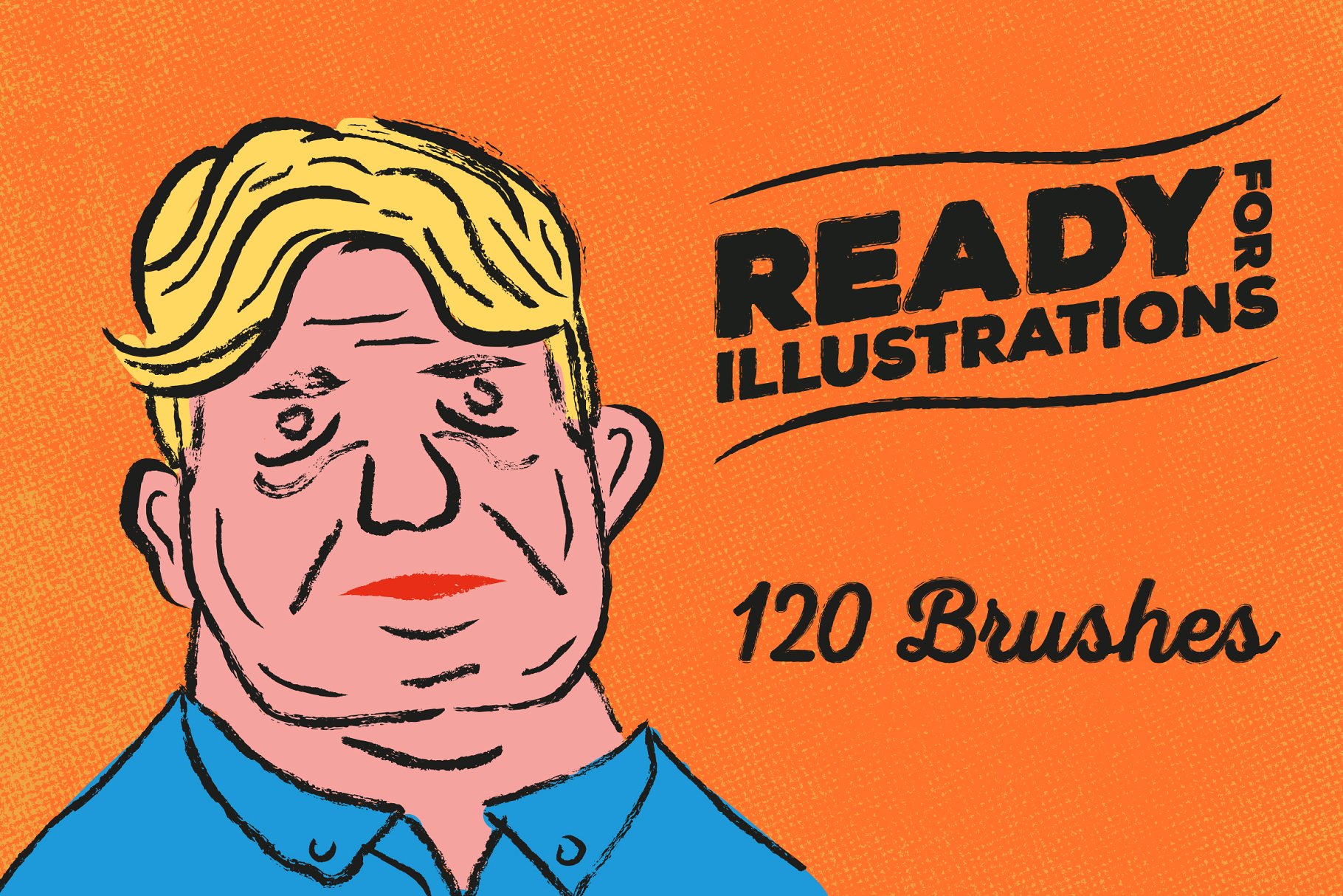 120款手绘画笔AI笔刷大合集 120 Brush Pens for Adobe Illustrator插图(3)