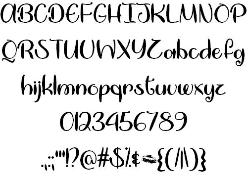 Warm Winter Kiss font插图1