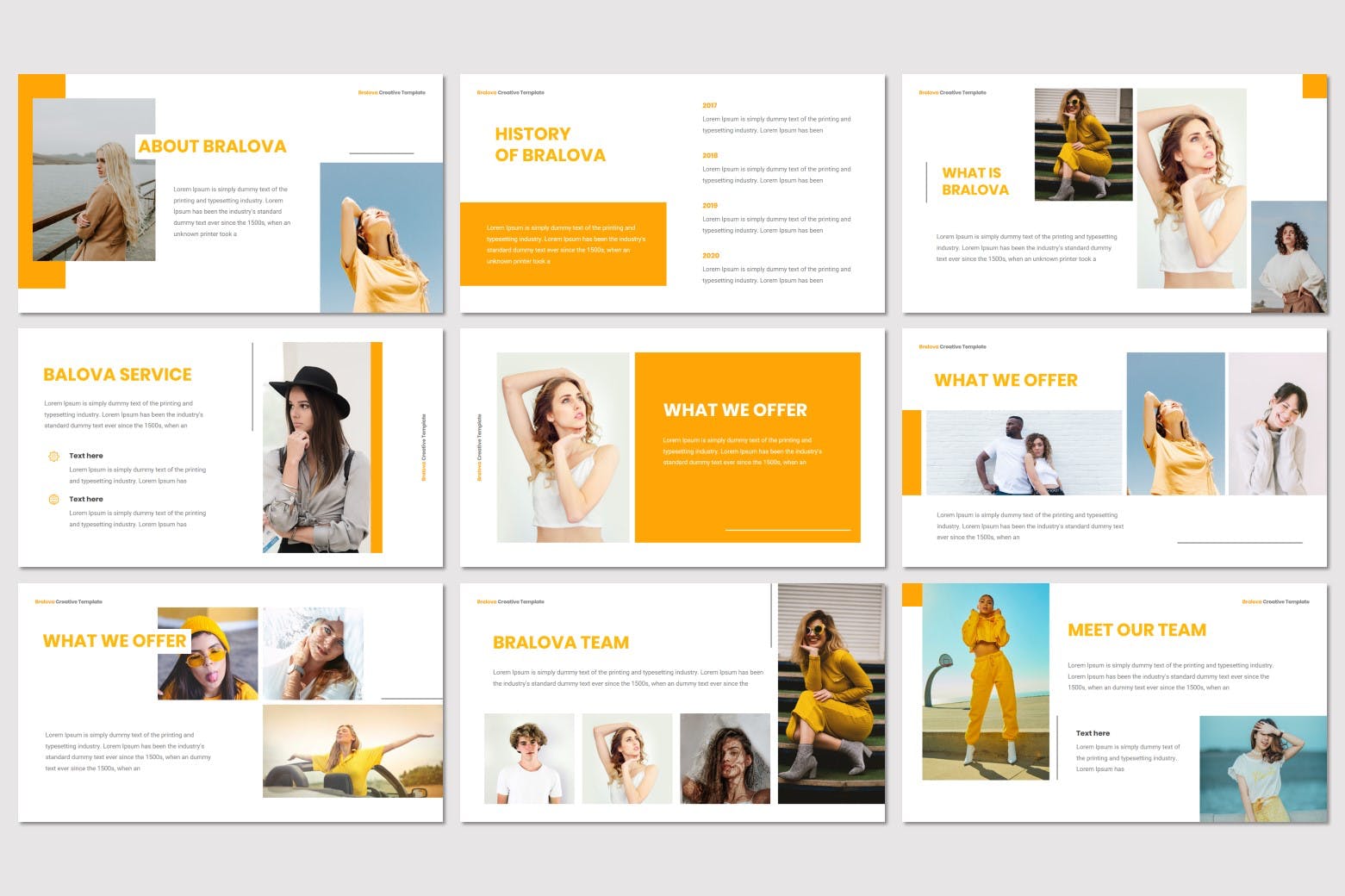 专业设计师定制设计简约风素材库精选PPT模板 Bralova – Powerpoint Template插图(2)