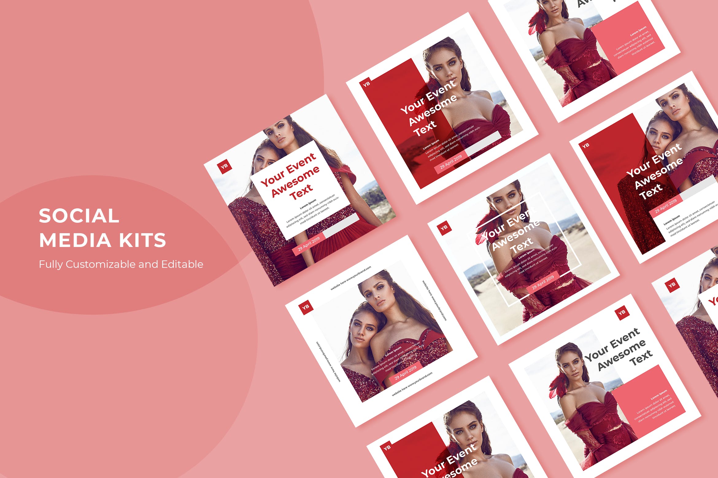 社交媒体平台广告设计模板素材库精选v78 SRTP – Social Media Kit.78插图