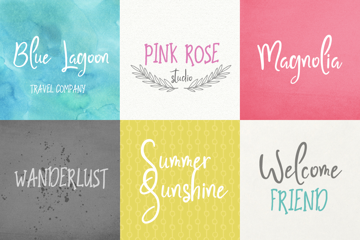 Sail Whale Brush Font插图2