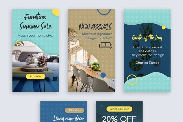 Instagram社交媒体品牌故事贴图广告模板素材库精选 Instagram Stories插图(1)