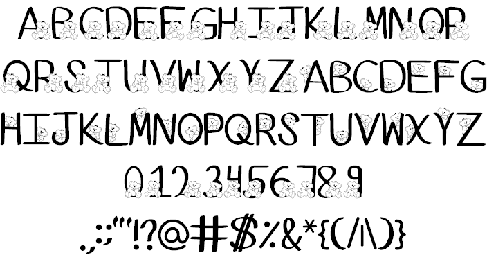 Ks Coppers Teddy Bears font插图3 Ks Coppers Teddy Bears font插图3