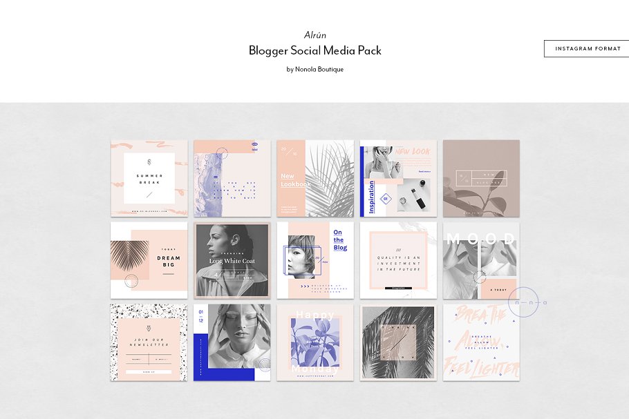 美容化妆主题社交媒体贴图模板素材库精选 Social Media Pack • Alrún插图(4)