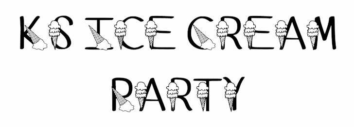 Ks Ice Cream Party font插图
