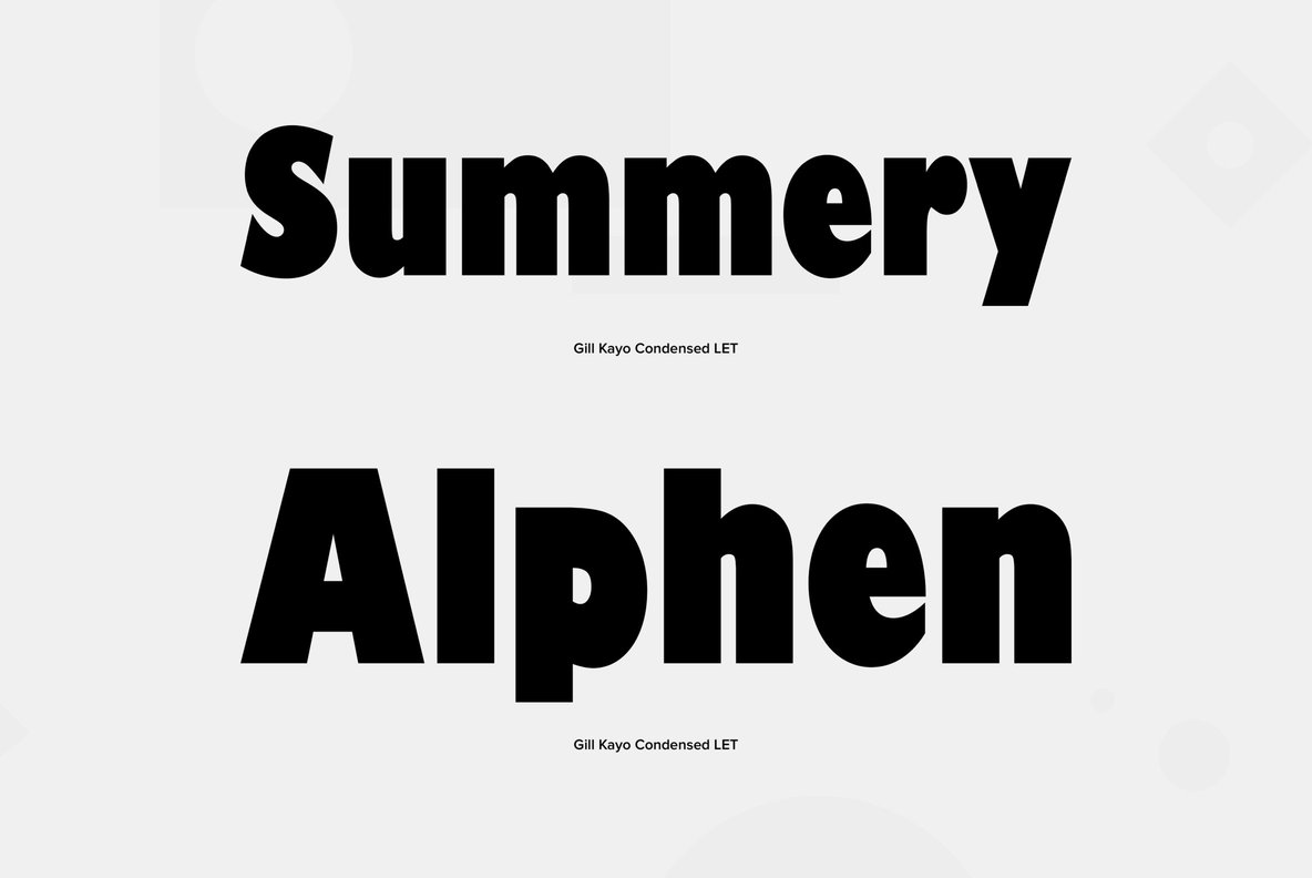 Gill Kayo Condensed Font插图5