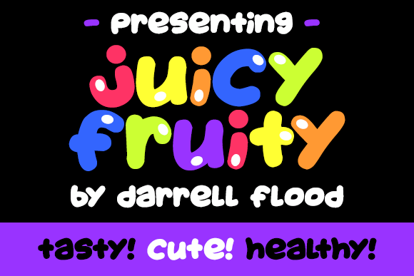 Juicy Fruity font插图 Juicy Fruity font插图