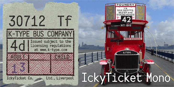 IckyTicket Mono font插图1 IckyTicket Mono font插图1