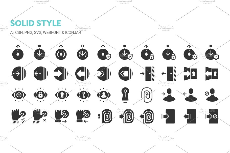 账号登陆注销用户管理主题图标 Log in and Log out Icons插图(2)