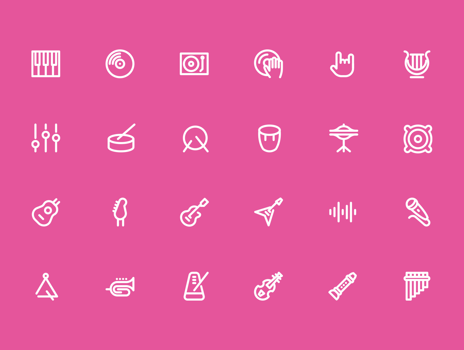 素材库下午茶:2600枚线条&扁平化设计矢量素材库精选图标巨无霸合集插图(1)