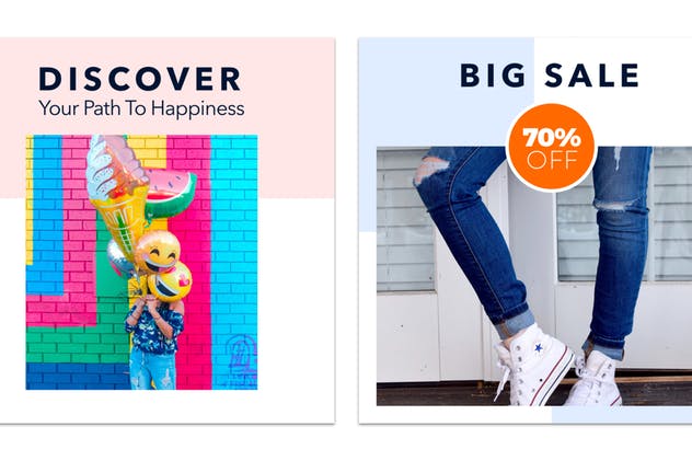 Instagram社交媒体新媒体适用Banner素材库精选广告模板 Instagram Banners Pack 1插图(2)