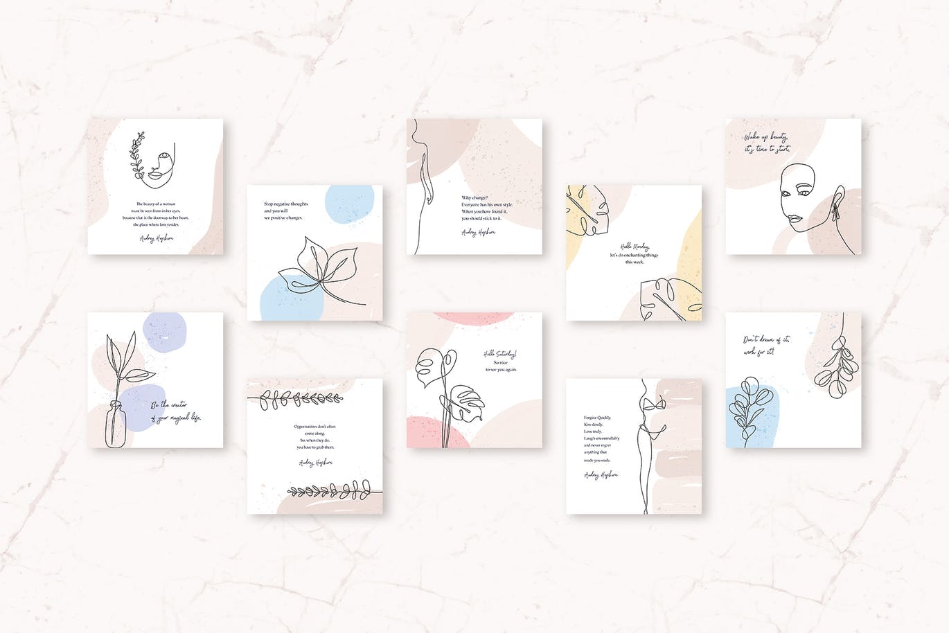 优雅线条动画艺术社交动画贴图设计模板素材库精选 ANIMATED Instagram Posts – Lina插图(6)