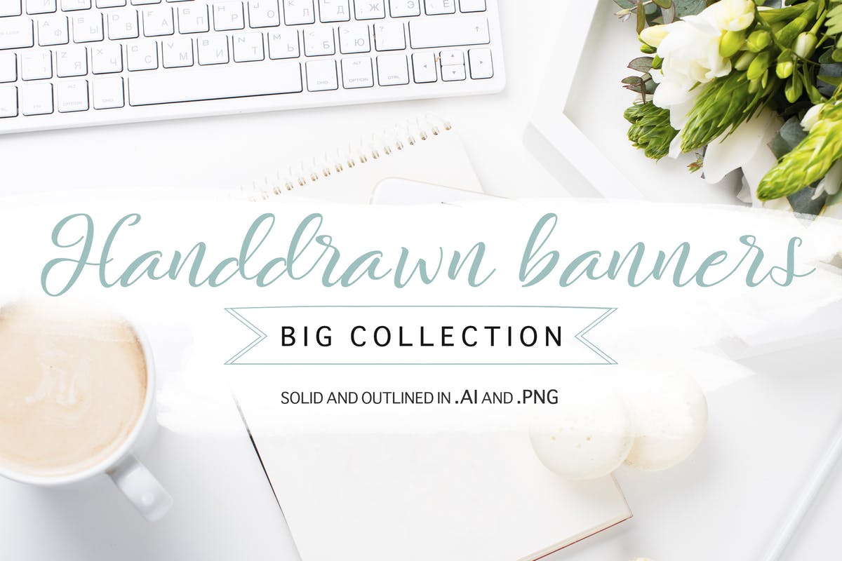 超实用Banner模板&丝带图形设计素材 Banners&Ribbons Collection插图