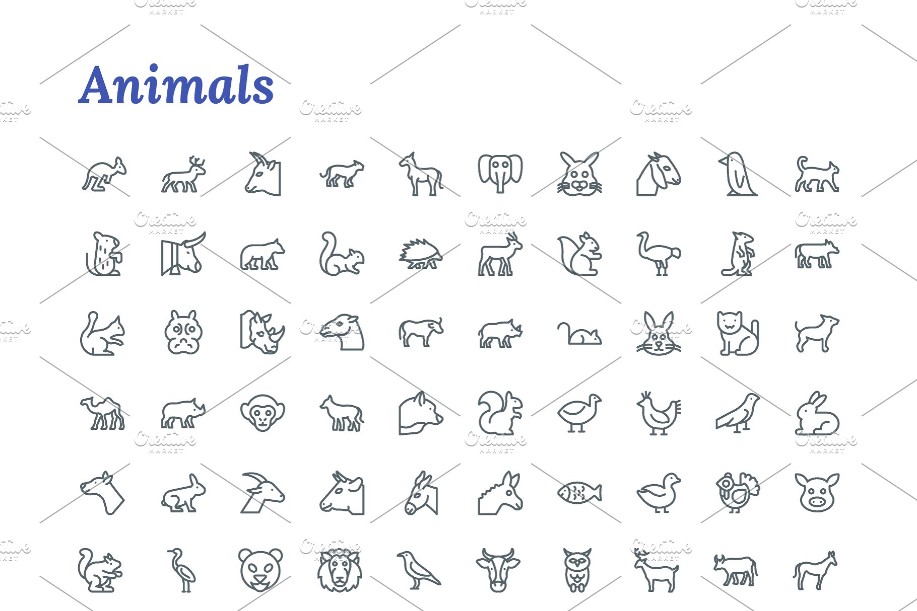 7671枚线条图标合集 7671 Line Icons插图(1)