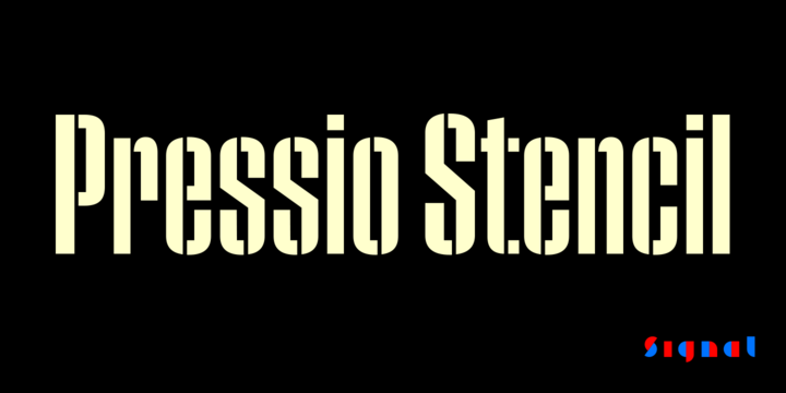 Pressio Stencil Font Family插图
