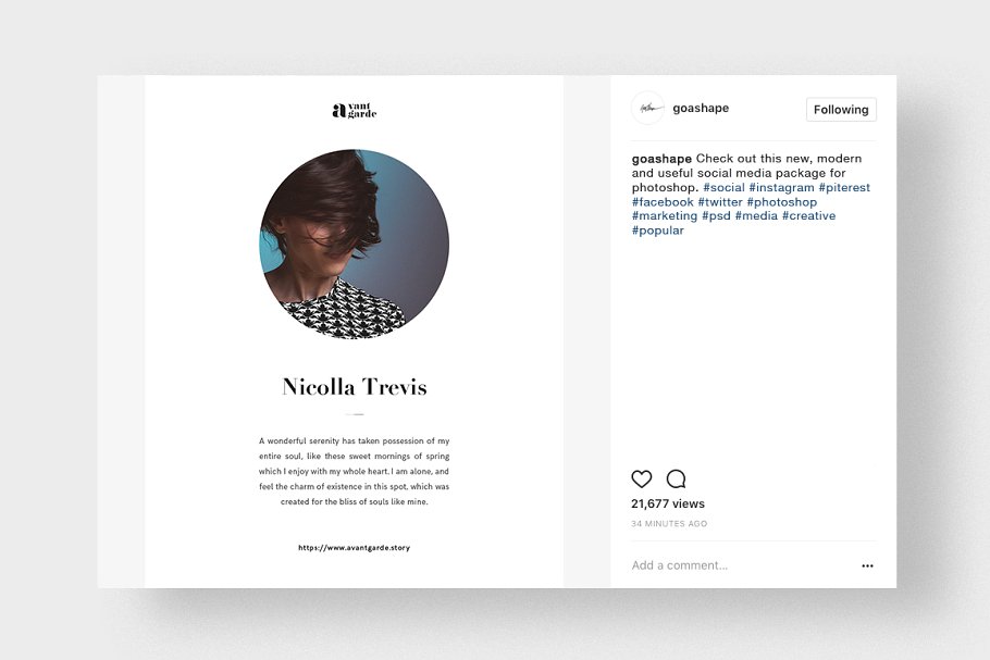 时尚风格社交媒体贴图PSD模板素材库精选 Stylish Social Media Pack插图(12)