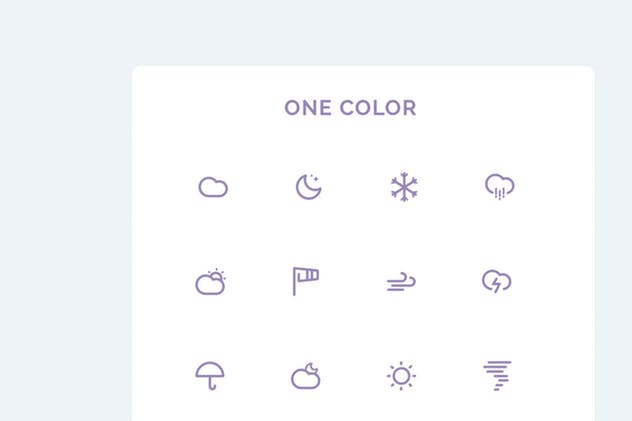 天气预报APP应用UI图标素材 UICON Weather Icons插图(3)