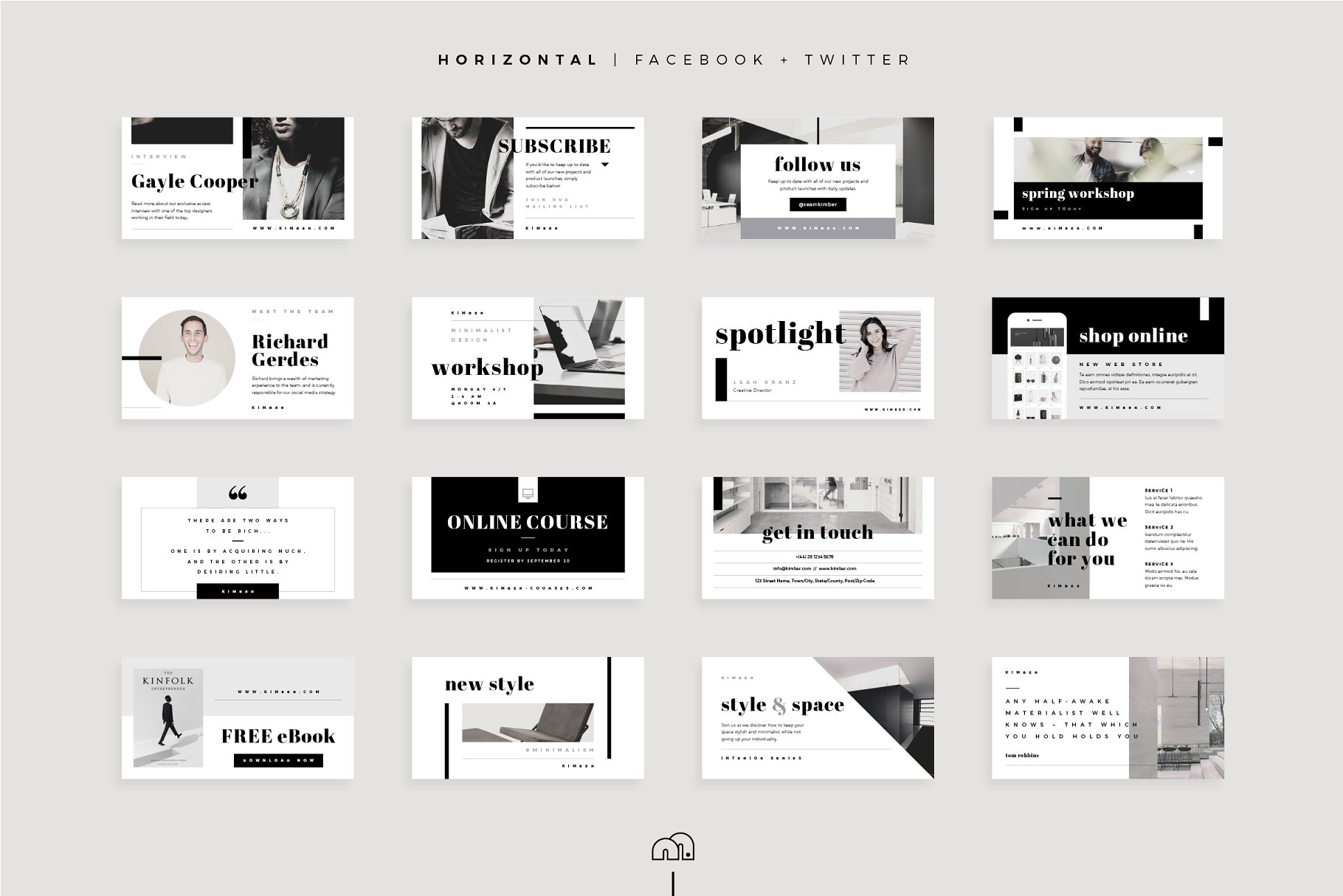社交媒体设计运营万能素材包 Kimber – Social Media Collection插图(5)