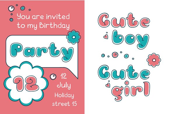 Bubble Double Duo font. Comic插图2