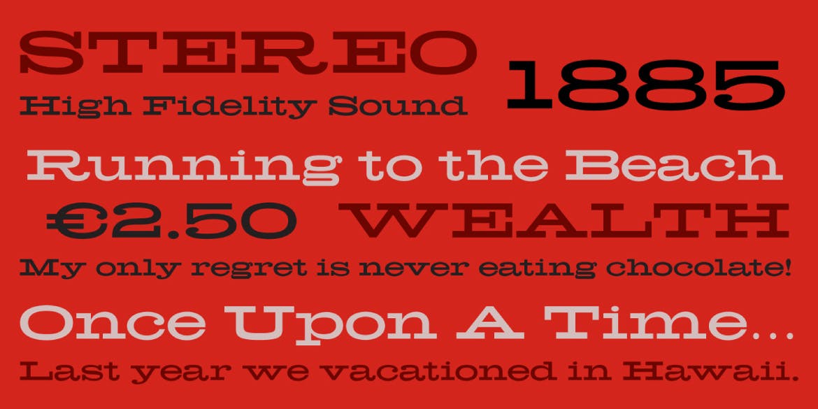 20世纪中叶欧洲复古风格英文衬线字体下载 Hellenic Wide插图(2)