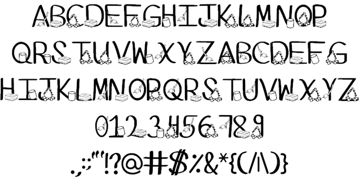 Ks I Love You Smore font插图3