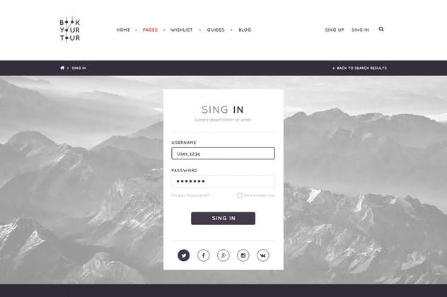 旅游代理公司旅游服务网站PSD模板素材库精选 Book Your Tour – Excursion Community PSD Template插图(11)