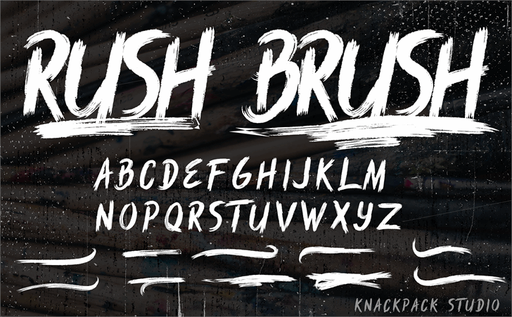 Rush Brush font插图