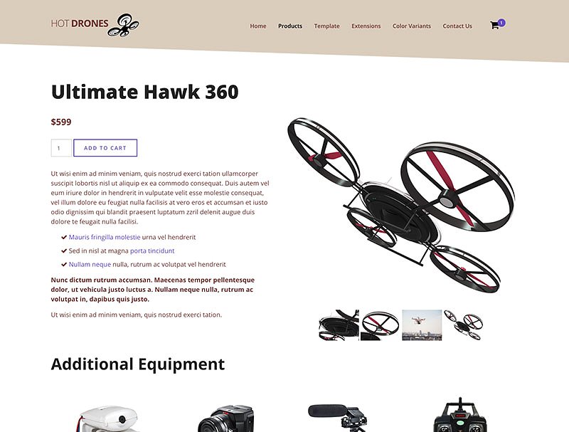 高科技产品官方网站Joomla主题模板素材库精选 Hot Drones插图(7)