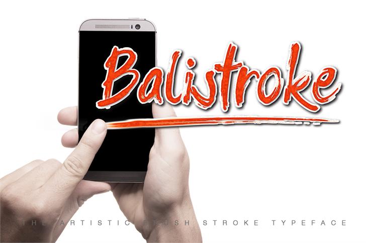 Balistroke Italic font插图