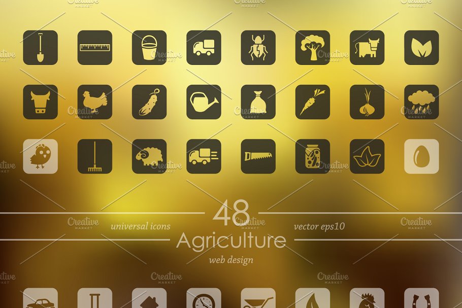 400+业务/法律/运输/交通工具/农业矢量图标 400+ vector icons插图(4)