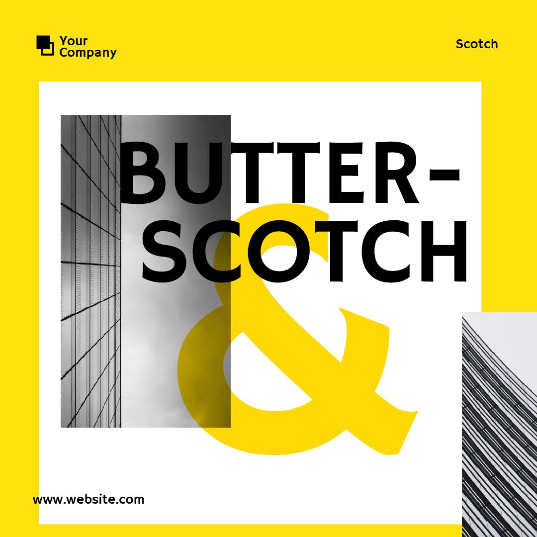 高端企业品牌宣传推广社交媒体Banner设计模板素材库精选 BUTTERSCOTCH Media Banners插图(3)