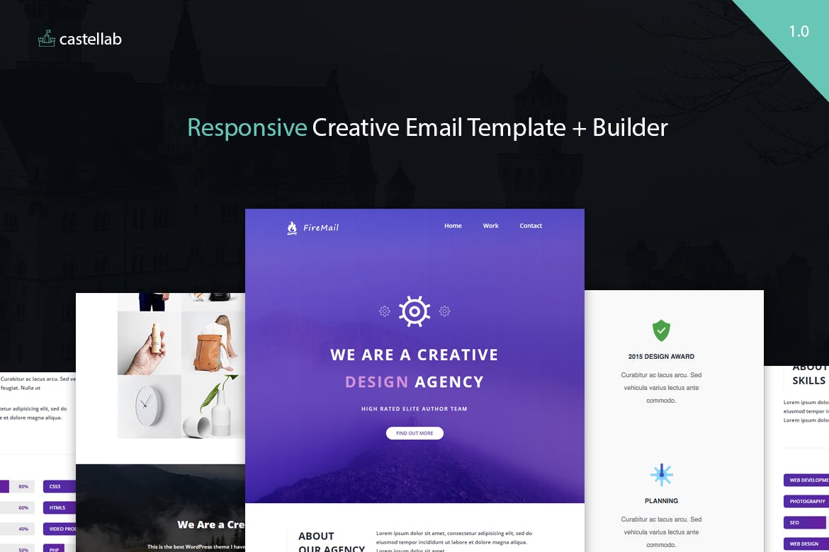 创意响应式EDM邮件营销模板 FireMail – Responsive Email Template + Builder插图