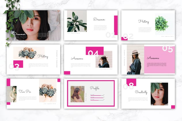 现代设计风格品牌策划PPT幻灯片模板 DREAMER – Powerpoint Template插图(1)