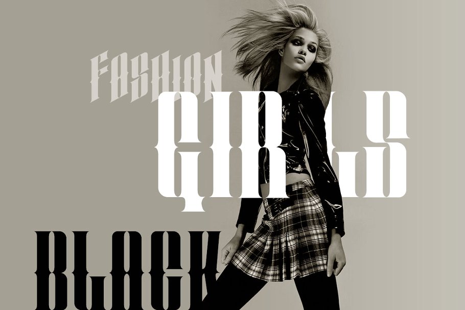 4款复古效果海报标题字体下载 Almanac – 4 Vintage Style Fonts插图(4)