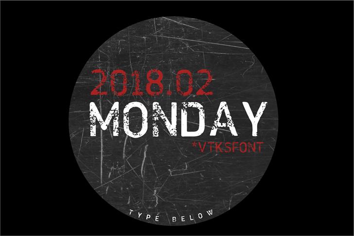 VTKS MONDAY font插图