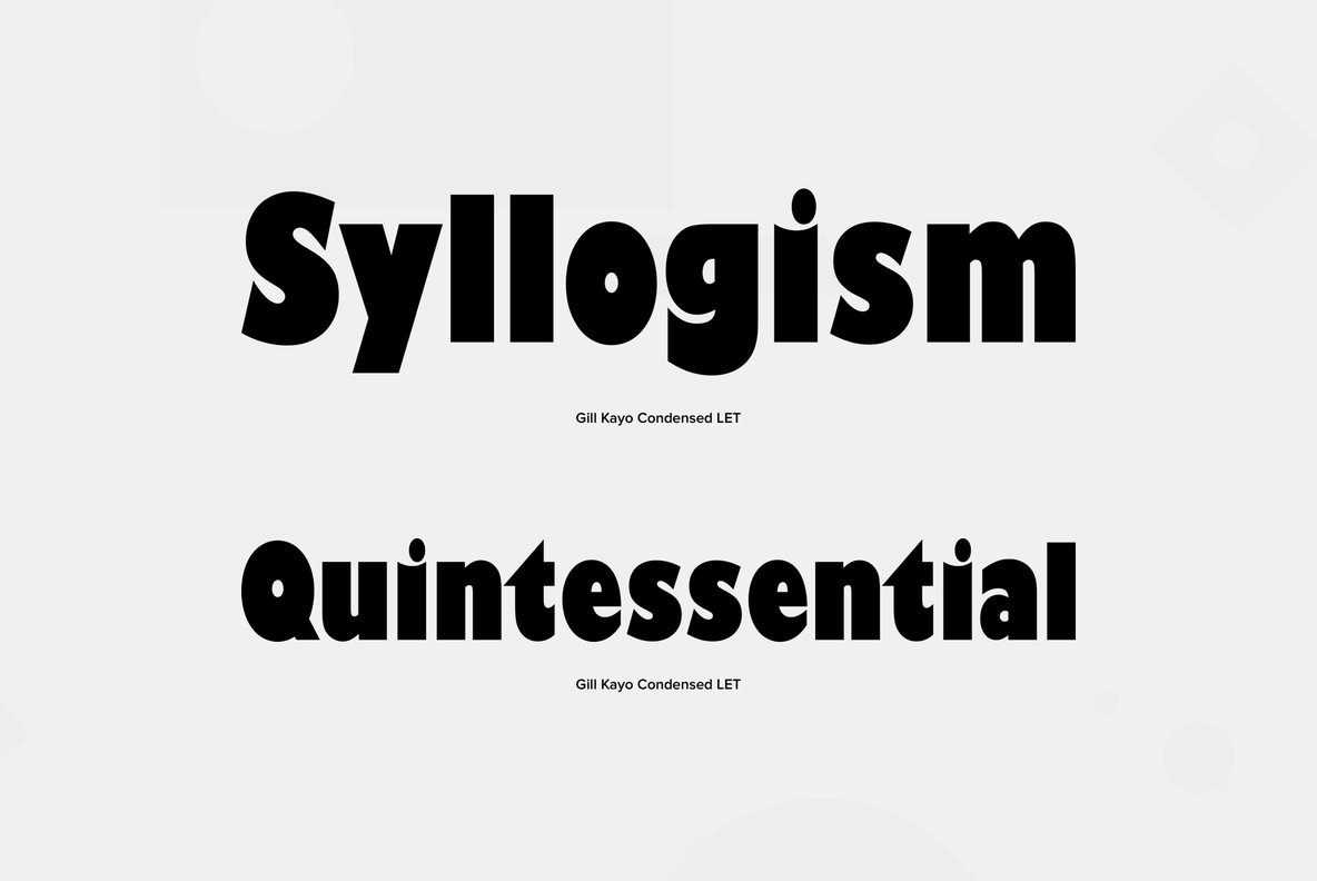 Gill Kayo Condensed Font插图2