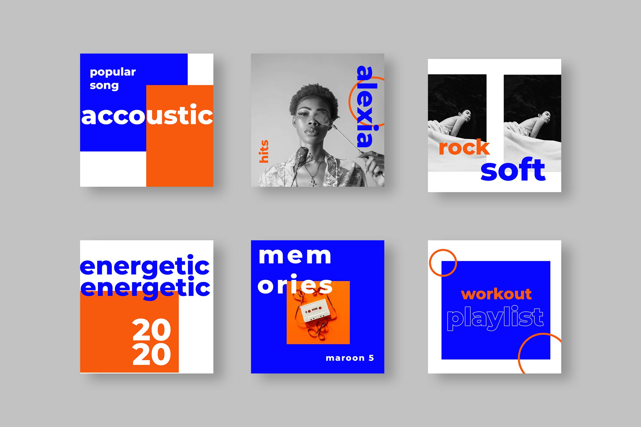 双色调Instagram社交贴文设计模板素材库精选 Two Duotone Instagram Post Template插图(1)