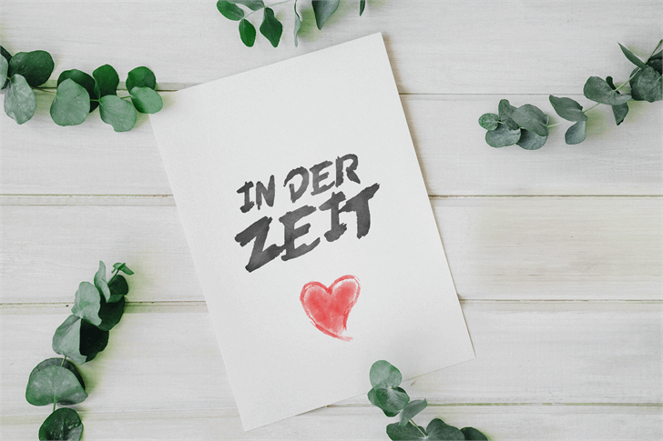 In der Zeit font插图1
