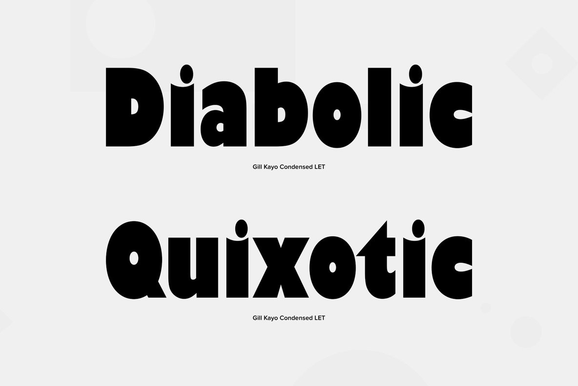 Gill Kayo Condensed Font插图4