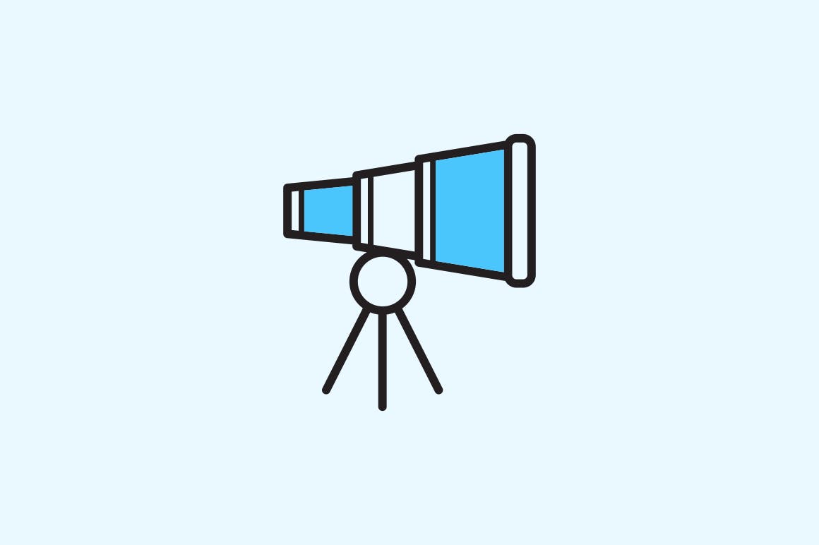 15枚望远镜矢量图标 15 Binocular Telescope Icons插图(4)