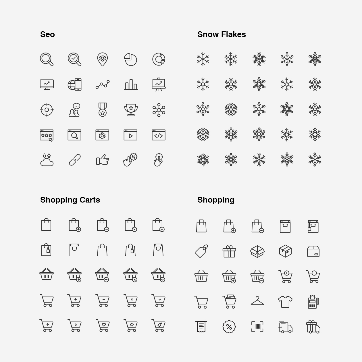 2120枚网站&APP设计师必备的矢量线性素材库精选图标集 Ultimate Icons Growing Pack插图(7)