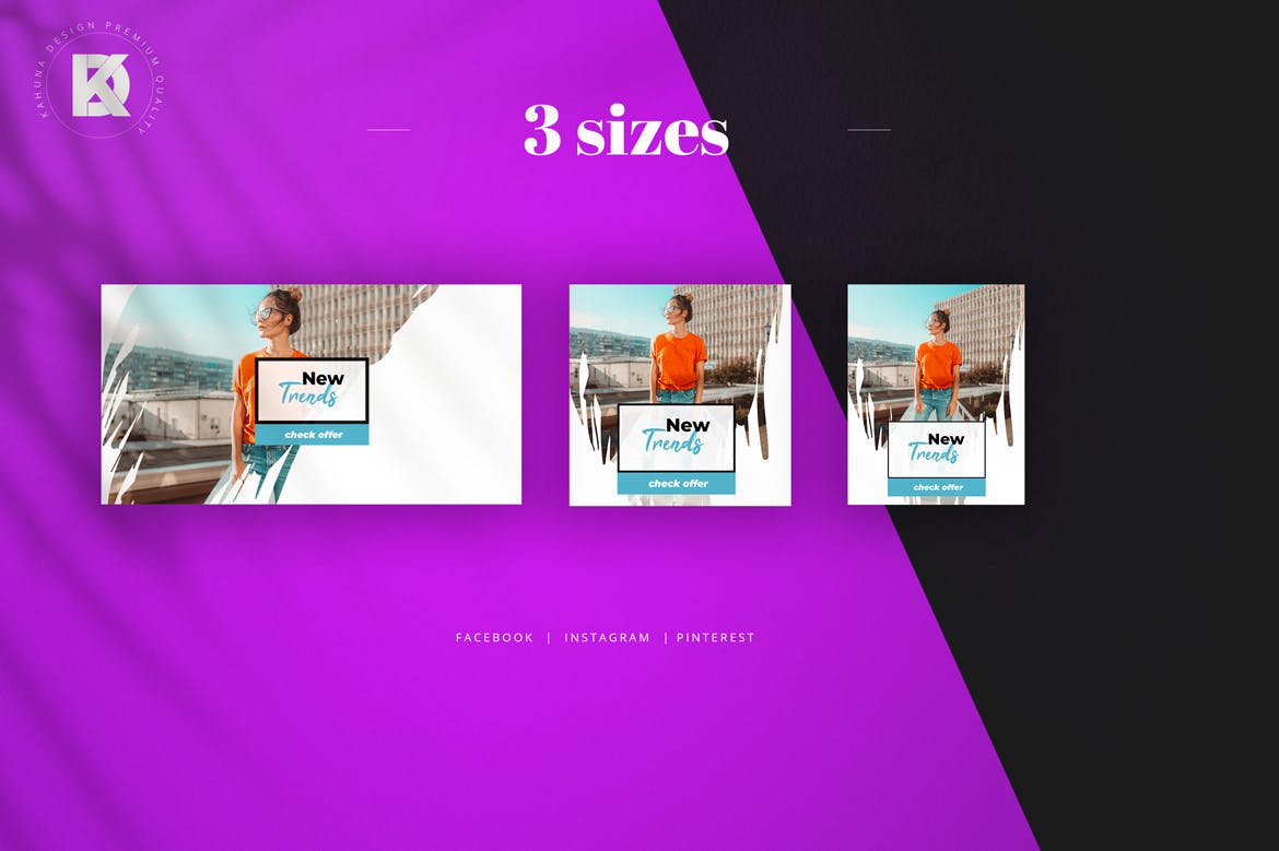 时尚行业社交媒体新媒体广告设计模板素材库精选 Fashion Social Media Pack插图(2)