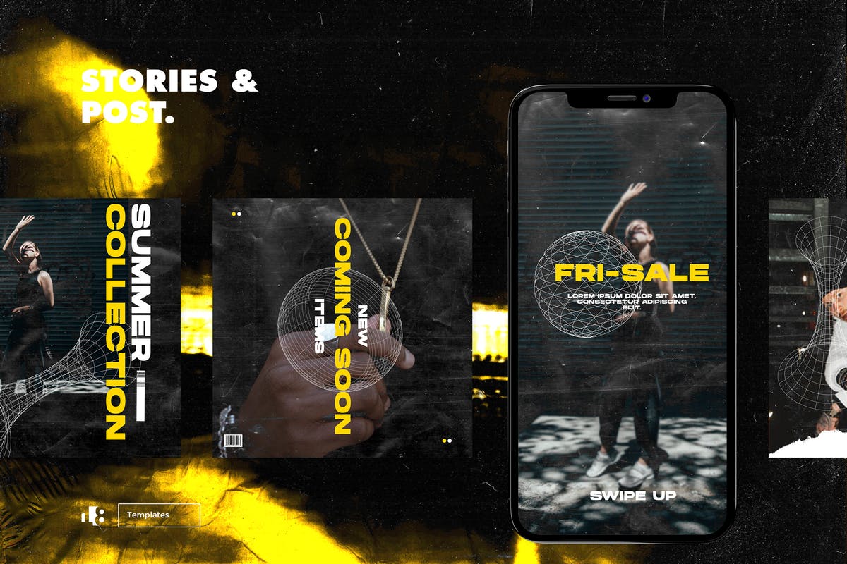 品牌新品发布Instagram社交平台推广素材 Instagram Template插图(4)