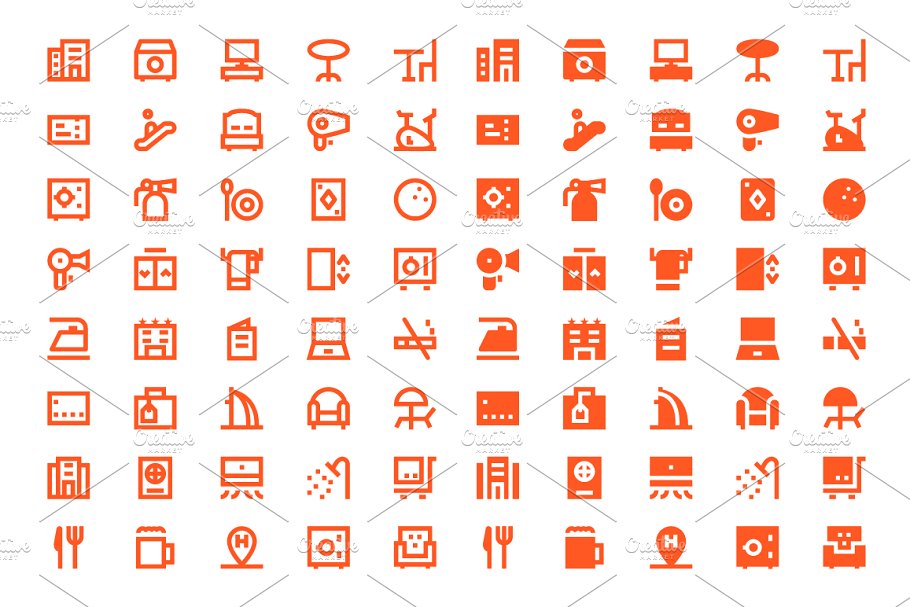 220个酒店服务材料图标  220 Hotel Services Material Icons插图(2)