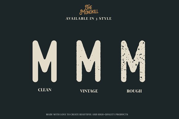 The Monokill – 3 Font With Extras插图1